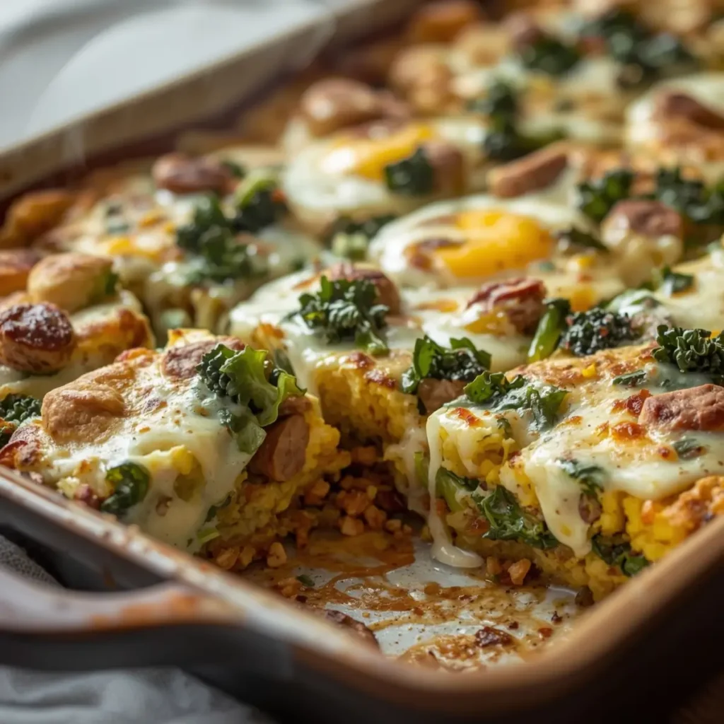 Casserole with Sausage & Broccoli Rabe