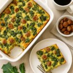 Keto Breakfast Casserole with Sausage & Broccoli Rabe, keto meals