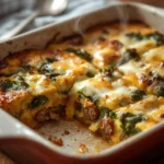 Keto Sausage & Broccoli Rabe Casserole