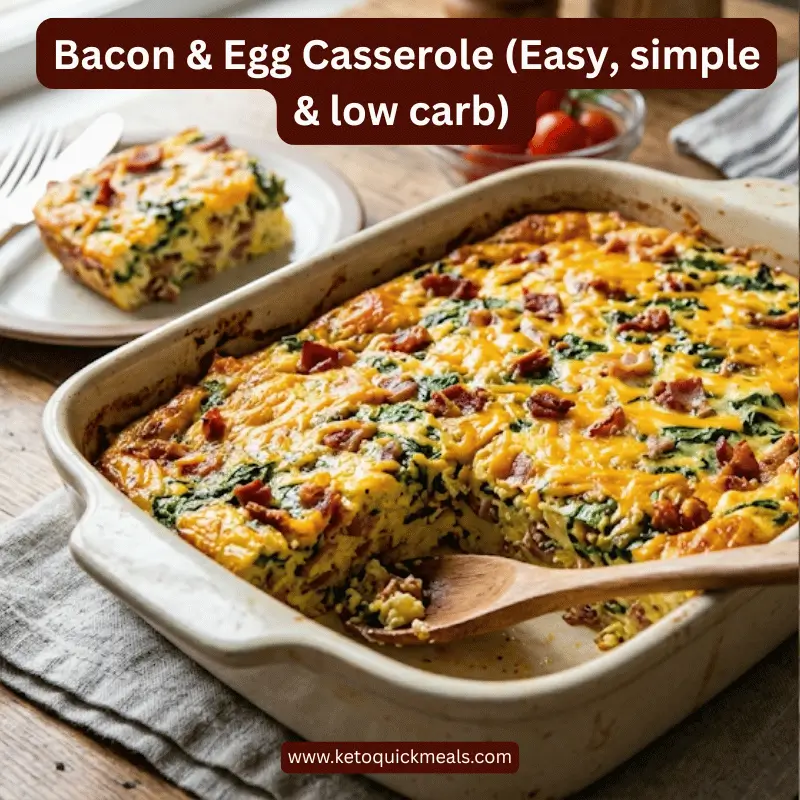 low carb bacon & egg casserole