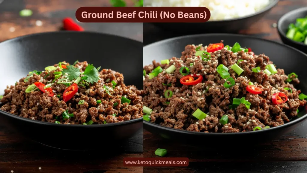 no beans ground beef chili