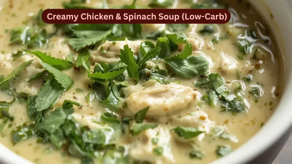 creamy chicken and spinach soup