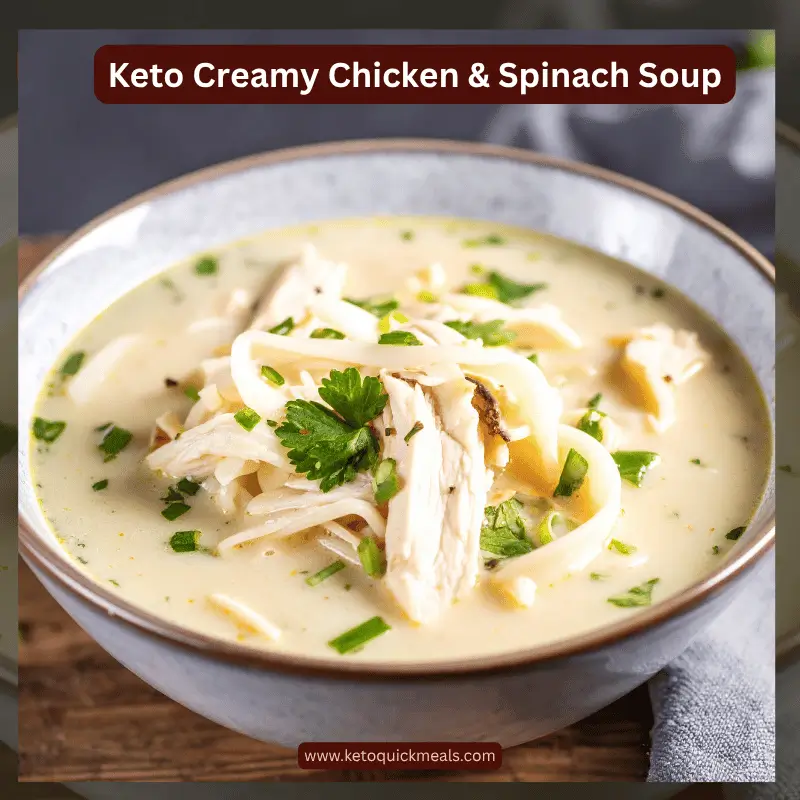 low carb creamy chicken spinach soup