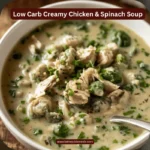 keto creamy chicken & spinach soup