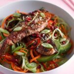 salmon with zoodles