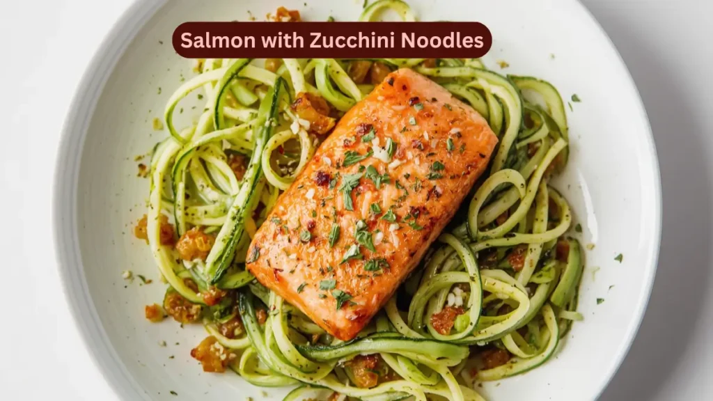 salmon with zucchini noodles