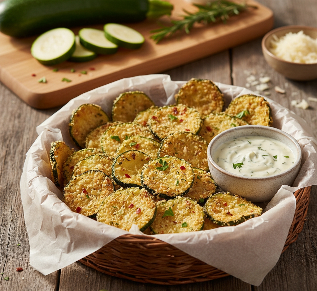 Cool Ranch Zucchini Chips