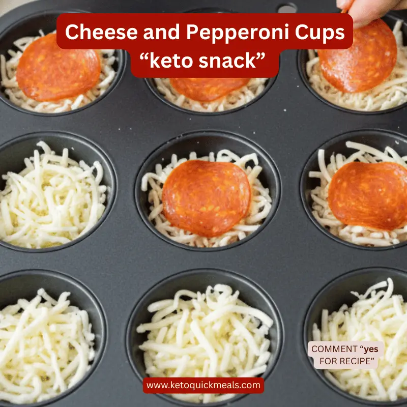 keto cheese and pepperoni cups