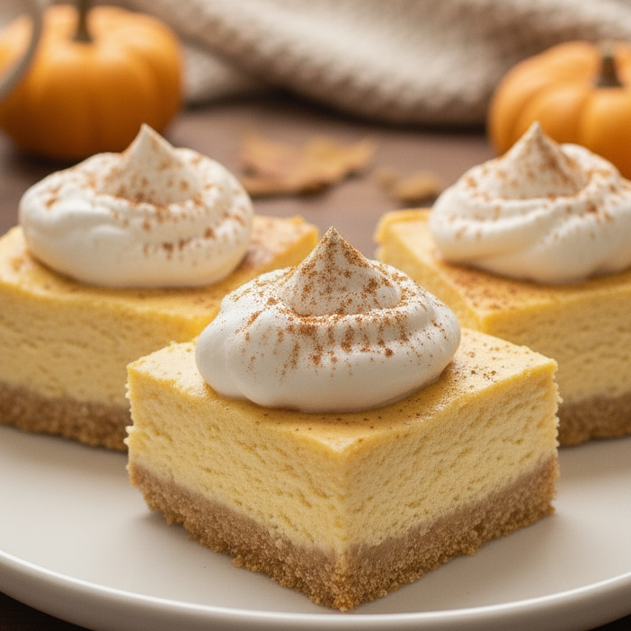 Keto Pumpkin Cheesecake Bars