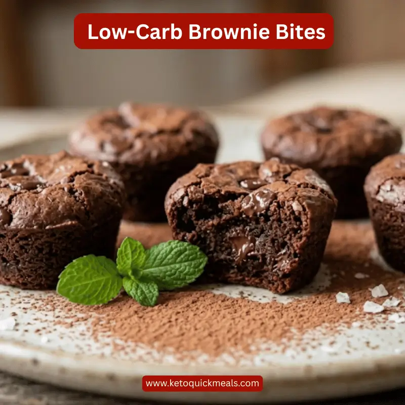low-carb brownie bites