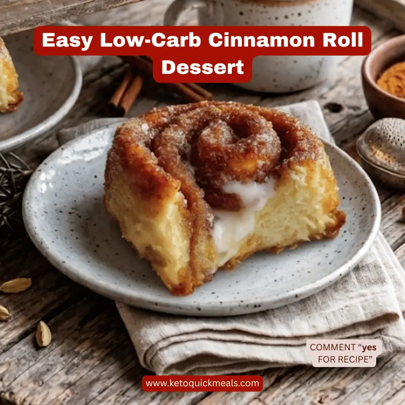 Keto Cinnamon Cream Cheese Roll