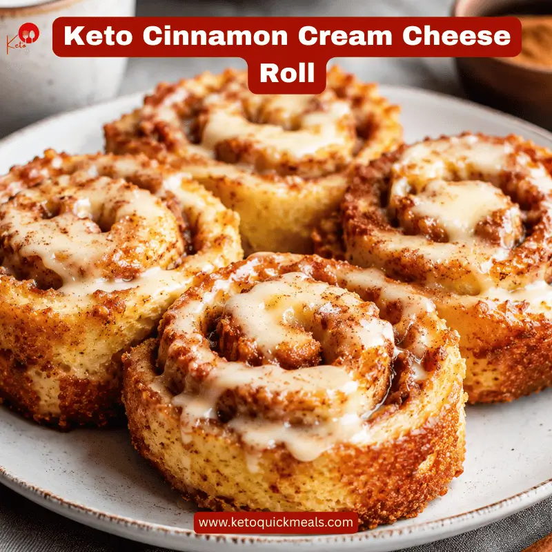 Keto Cinnamon Cream Cheese Roll