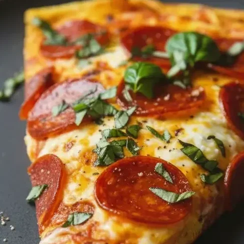 Keto Omelette Pizza