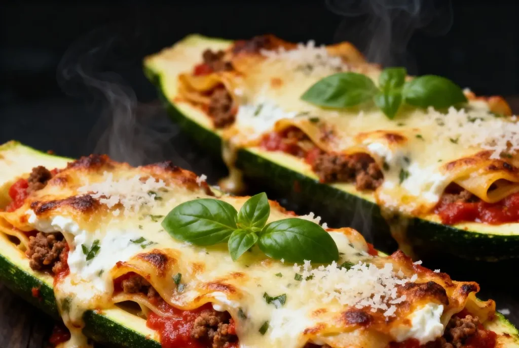 Lasagna-Stuffed Zucchini