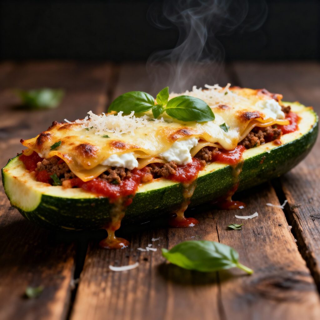 Lasagna-Stuffed Zucchini