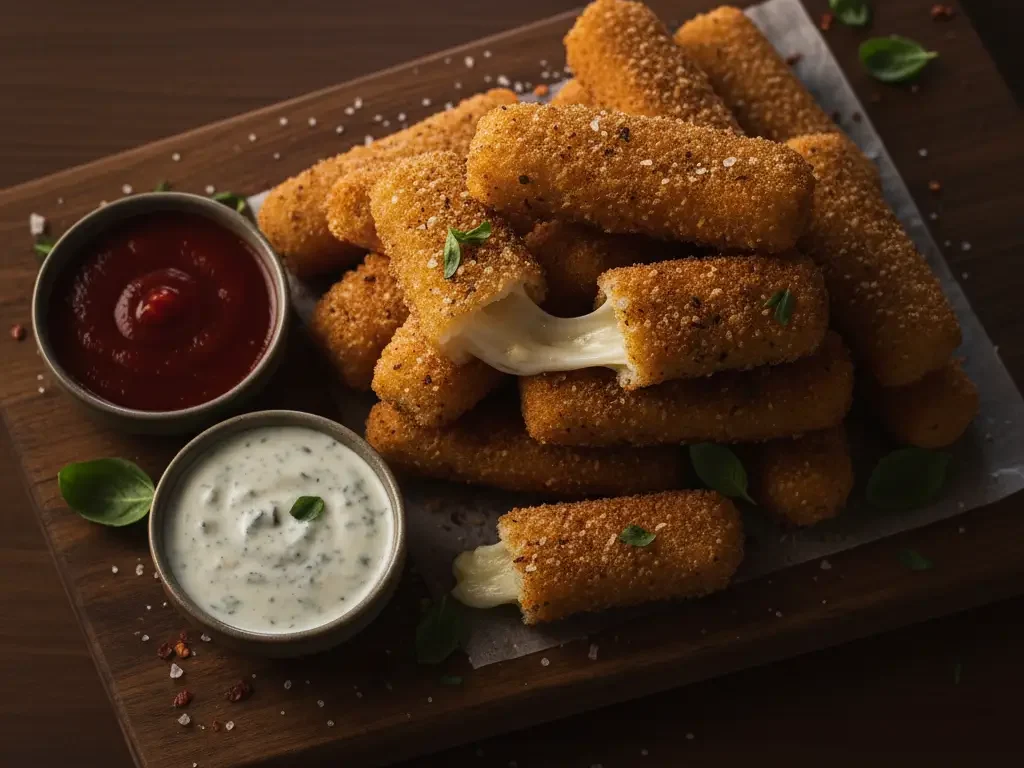 Keto mozzarella sticks