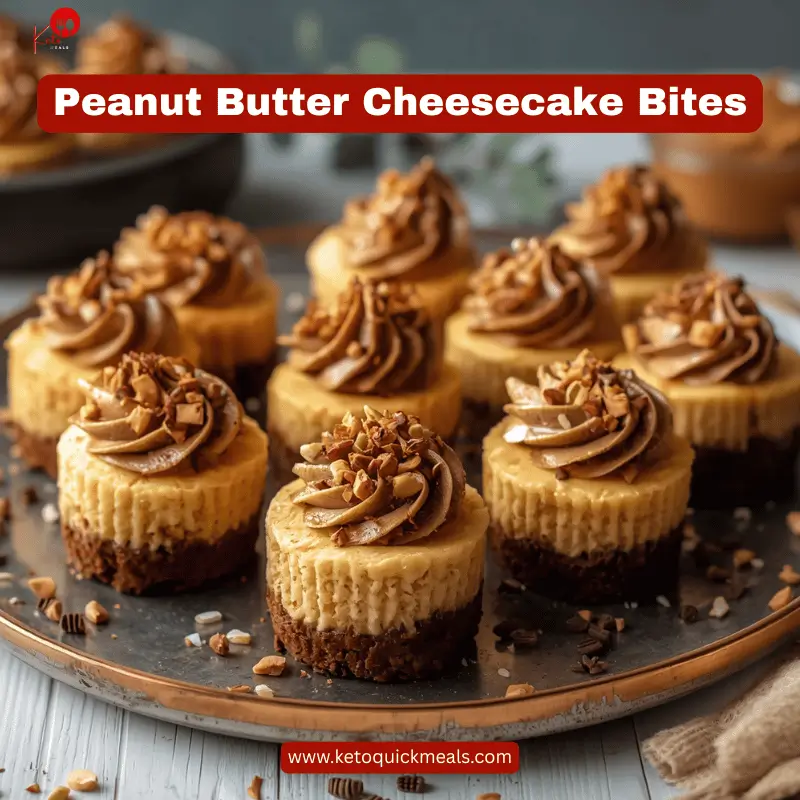 keto peanut butter cheesecake bites