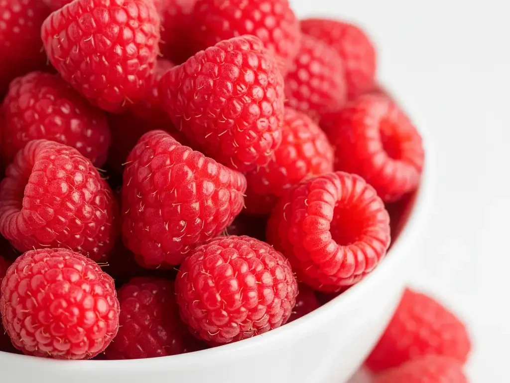 Raspberries, antioxidant-rich and ideal keto-friendly fruits for ketogenic diets.