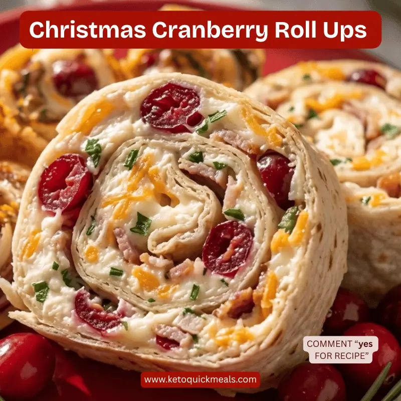 easy christmas cranberry roll ups low carb