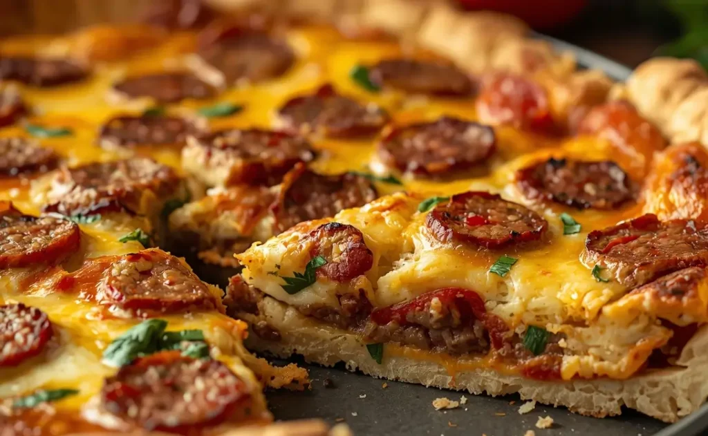 Low-carb savory cheesy Italian sausage