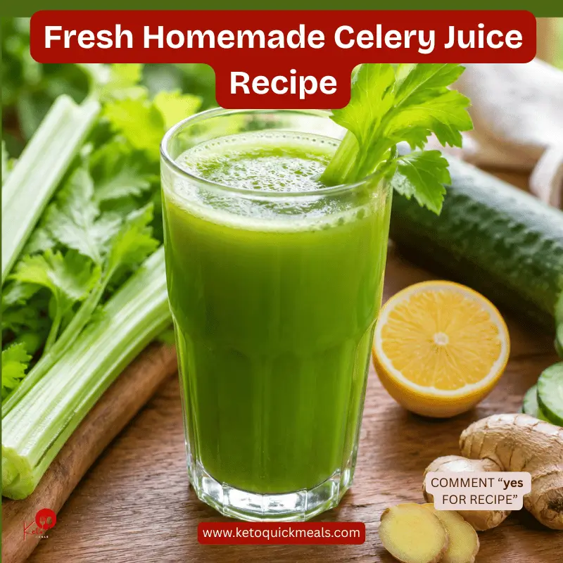 fresh homemade celery juice recipe
