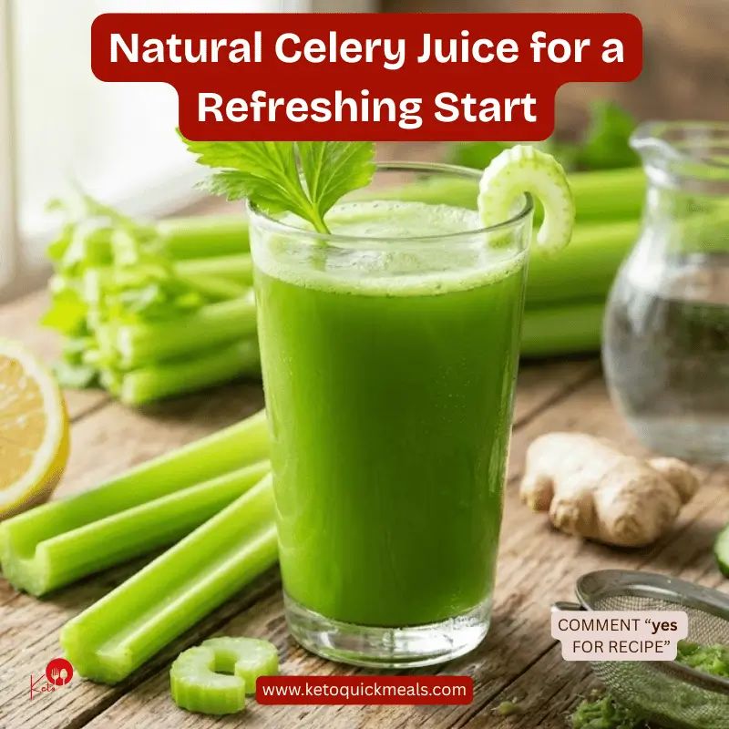 natural celery juice for a refreshing start