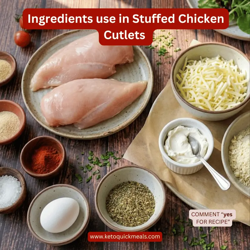 ingredients used in air fryer stuffed chicken cutlets
