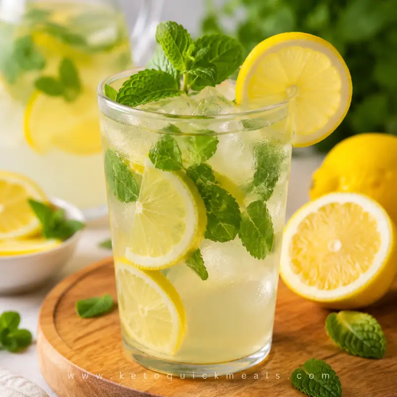 fresh lemon mint drink