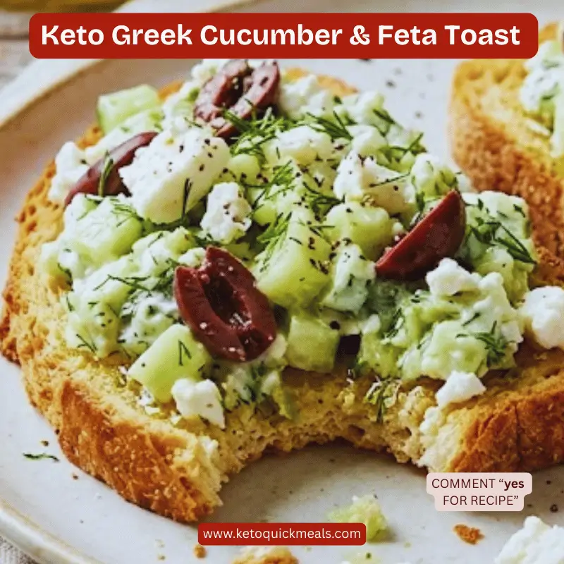 Cucumber feta toast