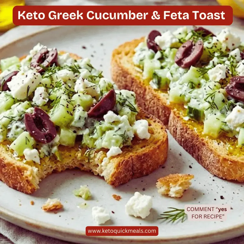 Keto Greek Cucumber & Feta Toast