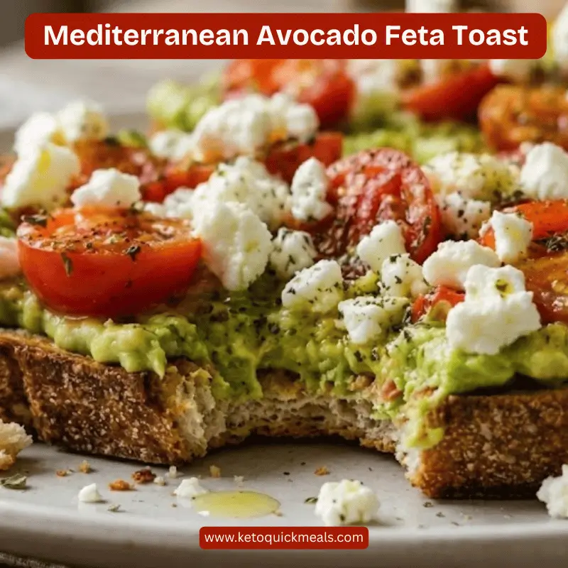 mediterranean avocado feta toast
