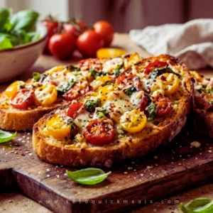 Mediterranean-Tomato-Basil-Garlic-Bread