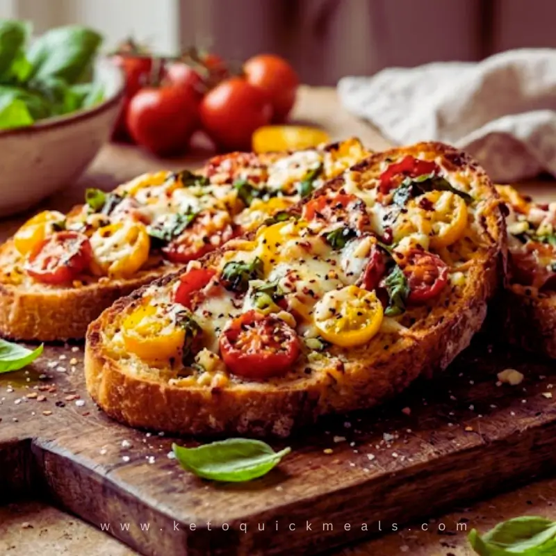 Mediterranean-Tomato-Basil-Garlic-Bread