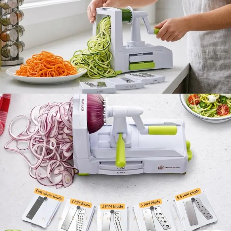 Brieftons 5-Blade Vegetable Spiralizer & Veggie Noodle Maker