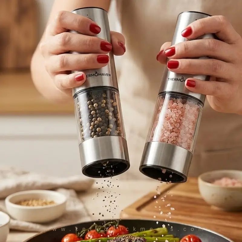 ThermoMaven Electric Salt & Pepper Grinder Set