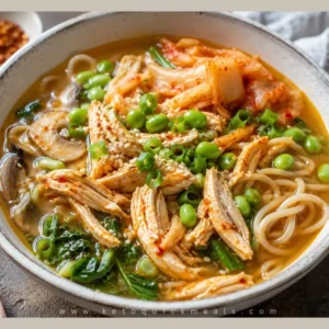 high-protein-Miso-Chicken-Noodle-Soup