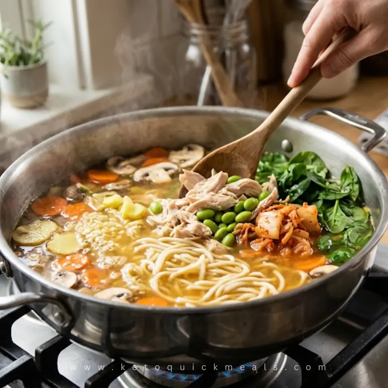 Miso-Chicken-Noodle-Soup-step-by-step-cooking-process