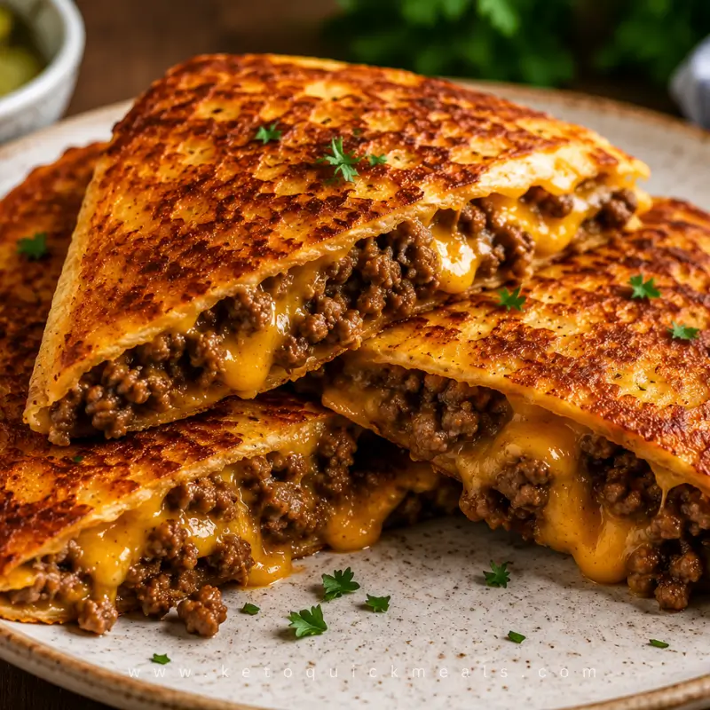 Keto-Cheeseburger-Quesadillas
