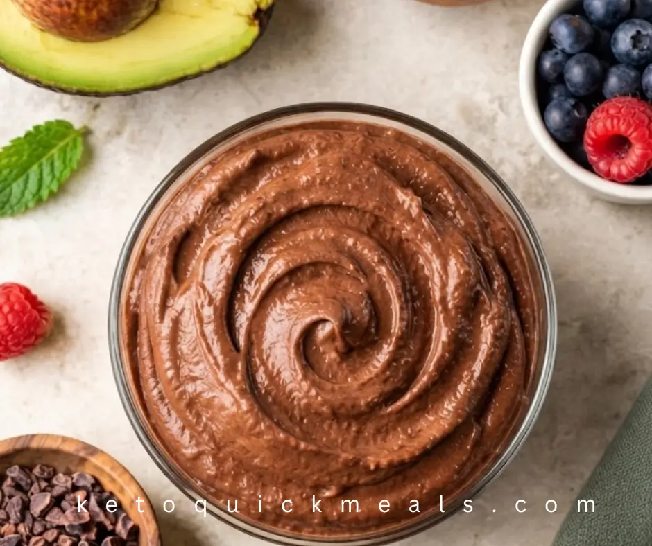 low carb creamy-Avocado-Cacao-Mousse